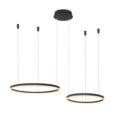 Azzardo AZ4978 - LED Stmievateľný luster na lanku HALO LED/90W/230V čierna + DO