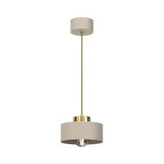 Luster na lanku MARTI 1xE27/15W/230V béžová/zlatá