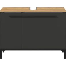 Tmavosivá skrinka pod umývadlo v dekore duba 80x59 cm Yonkers - Germania