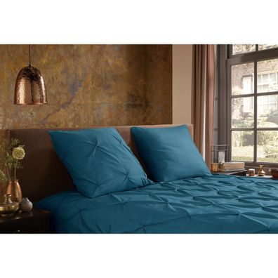 Predĺžené obliečky na jednolôžko z mikrovlákna v petrolejovej farbe 140x220 cm Pure Elegance – Good Morning