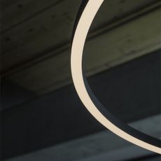 Ideal Lux - LED Luster na lanku ORACLE SLIM LED/29W/230V 2700K pr. 50 cm čierna