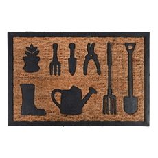 Rohožka z kokosového vlákna s dizajnom záhradného náradia Esschert Design Gardener, 40,3 × 60,8 cm