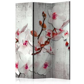 Paraván Concrete Orchid Dekorhome 135x172 cm (3-dielny)