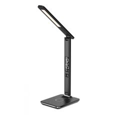 Immax 08965L-LED Stmievateľná lampa s bezdr. nabíjaním KINGFISHER 8,5W/230V čierna
