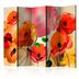 Paraván Velvet Poppies Dekorhome 225x172 cm (5-dielny)