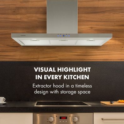 Klarstein Limelight, digestor, 90 cm, nástenný, 600 m³/h, strieborný