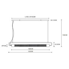 Lucide 05433/02/30 - Luster na lanku CALIXT 2xE27/10W/230V