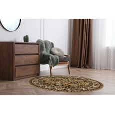 Alfa Carpets , Kusový koberec TEHERAN T-117 beige kruh, 160x160 (priemer) kruh, béžová, chodba / predsieň
