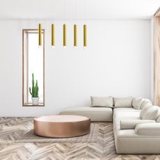 LED Luster na lanku GOLDIE 5xLED/25W/230V zlatá