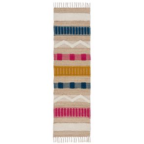 Flair Rugs koberce Behúň Jubilant Medina Jute Natural/Multi - 60x230 cm