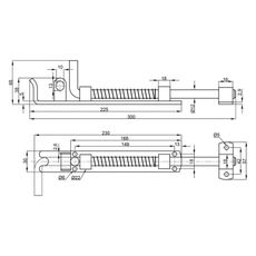 Zástrč s pružinou 225x12mm Bzn