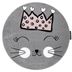 Dywany Łuszczów Detský kusový koberec Petit Cat crown grey kruh - 120x120 (priemer) kruh cm