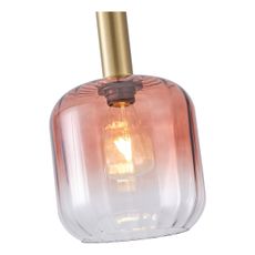 Luster na lanku 1xE27/15W/230V červená/dymová pr. 20 cm