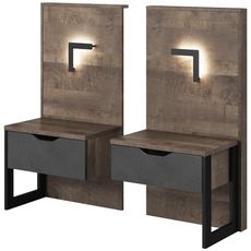 Nočné stolíky s osvetlením Arden dub sand grande/matera