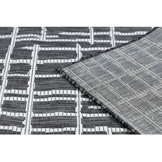 Dywany Łuszczów , Kusový koberec Sion Sisal Trellis 22144 black/ecru – na von aj na doma, 80x150, šedá, chodba / predsieň