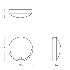 Philips 16456/93/16 - LED vonkajšie svietidlo s čidlom CAPRICORN LED/6W IP44