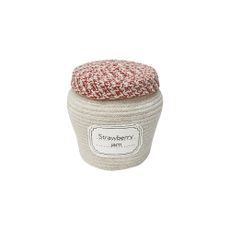 Krémový látkový detský kôš na hračky ø 20x23 cm Jam Jar – Lorena Canals