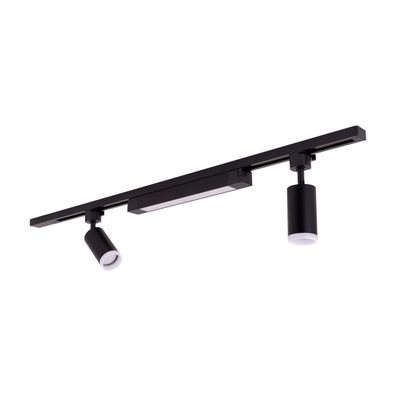LED bodové svietidlo do lištového systému TRACER 2xGU10/10W/230V + LED/20W 1 m čierna