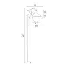 Argon 3284 - Vonkajšia lampa ERBA BIS 1xE27/15W/230V
