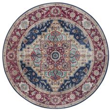 Nouristan Kusový koberec Asmar 104017 Indigo / Blue kruh - 160x160 (priemer) kruh cm