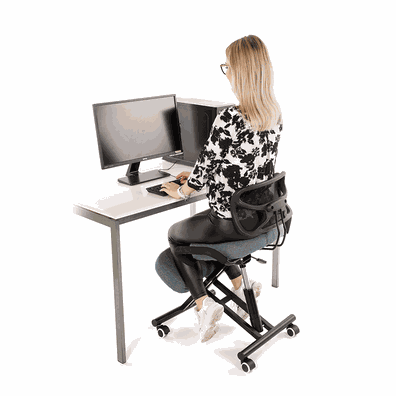 Ergonomická kľakačka, sivá/čierna, RUFUS
