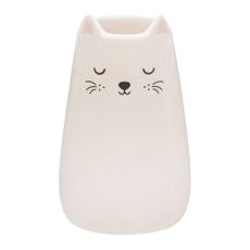 Krémovobiela váza z dolomitu (výška 10,5 cm) Cat – Sass & Belle