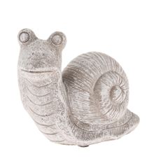 Záhradná betónová dekorácia Šnek šedá, 13 x 10 cm
