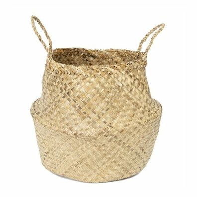 Compactor Pletený úložný košík z morskej trávy Belly, 45 x 36 cm, prírodná, L