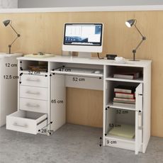 KONDELA B9 New pc stolík biela