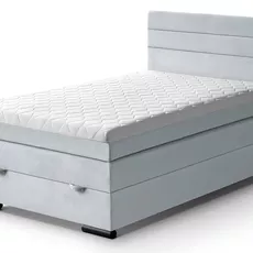 Kontinentálna boxspring posteľ LORA 200x120, strieborná (mono 243)