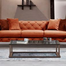 Luxusná trojmiestna pohovka Como 237 x 90 cm, oranžová