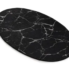 Conceptum Hypnose Oválny koberec Black Marble 60x90 cm čierny