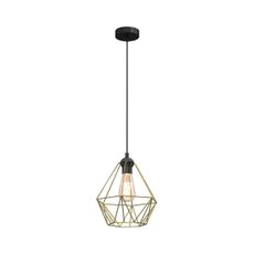 Luster na lanku BASKET 1xE27/60W/230V pr. 25 cm zlatá