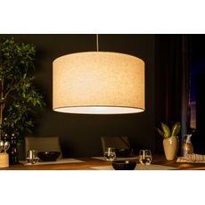Estila Dizajnová okrúhla závesná lampa Cherire 50cm svetlo šedá
