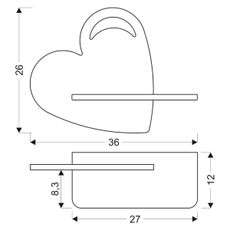 LED Detské nástenné svietidlo s poličkou HEART LED/5W/230V modrá/drevo