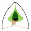 Závesné hojdacie kreslo, zelená, KLORIN NEW KIDS CACOON HAMMOCK