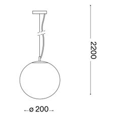 Ideal Lux - Luster na lanku MAPA 1xE27/42W/230V pr. 20 cm šedá/dymová