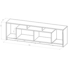 NABBI Ulfet U1 tv stolík dub sonoma / biela