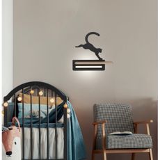 LED Detské nástenné svietidlo s poličkou JUMPING CAT LED/5W/230V