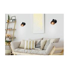 Čierne kovové nástenné svietidlo Neria - Candellux Lighting