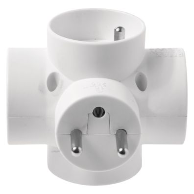 Rozbočovacia zásuvka 4x10A/250V guľatá