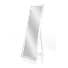 Stojacie zrkadlo v bielom ráme Styler Sicilia, 46 x 146 cm