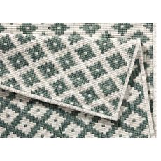 Hanse Home , Kusový koberec Twin-Wendeteppiche 103125 grün creme – na von aj na doma, 80x350, zelená, chodba / predsieň
