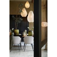 Béžové závesné svietidlo s textilným tienidlom ø 50 cm Itela – Light & Living