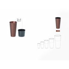 NABBI DTUS400C vysoký plastový kvetináč 40 cm hrdzavá