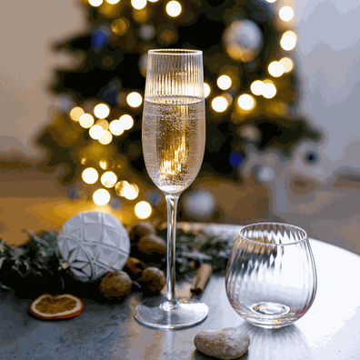 Poháre na šampanské, set 6 ks, 280 ml, ružová, CELESTE TYP 1