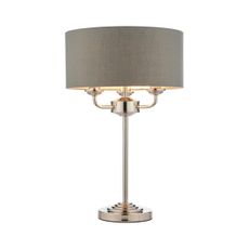 Endon 99149 - Stolná lampa HIGHCLERE 3xE14/18W/230V šedá/lesklý chróm