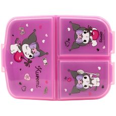 Multibox na desiatu s motívom Kuromi s tromi priehradkami | Bez obsahu BPA