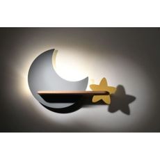 LED Detské nástenné svietidlo s poličkou MOON LED/5W/230V