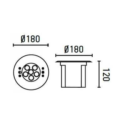 FARO 70456 - LED RGB Vonkajšie zápustné svietidlo EDEL LED/18W/24V IP68